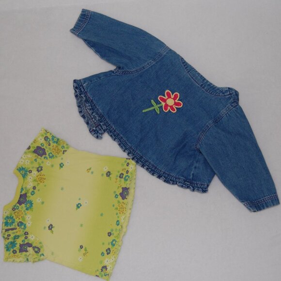 Baby Girls Size 18M Buster Brown Jean Jacket & Children's Place Shirt - Picture 2 of 12